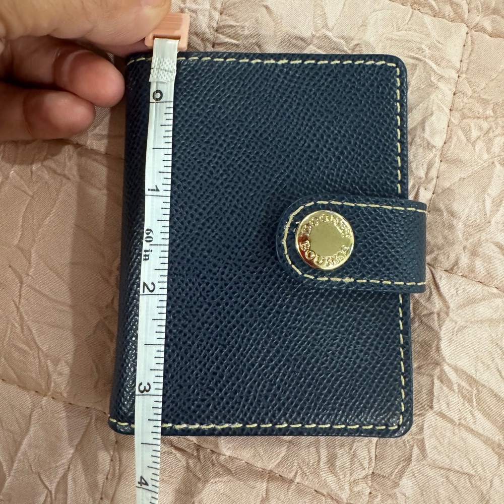 Dooney & Bourke Navy Leather Card Wallet - Picture 7 of 8